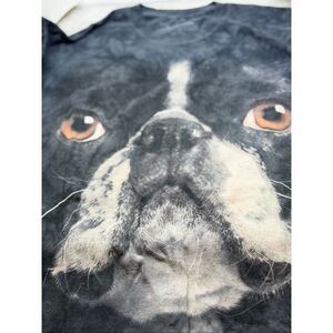 The Mountain Men's Size XL Black Tie Dye Bulldog Animal Nature Print T-Shirt